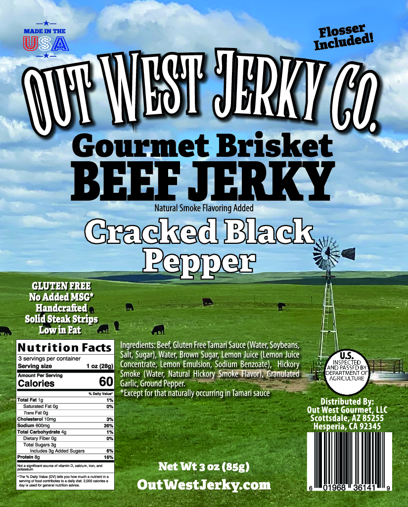 Cracked Black Pepper Beef Jerky