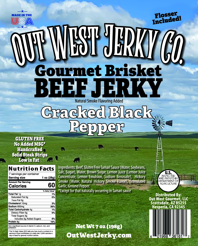 Cracked Black Pepper Beef Jerky